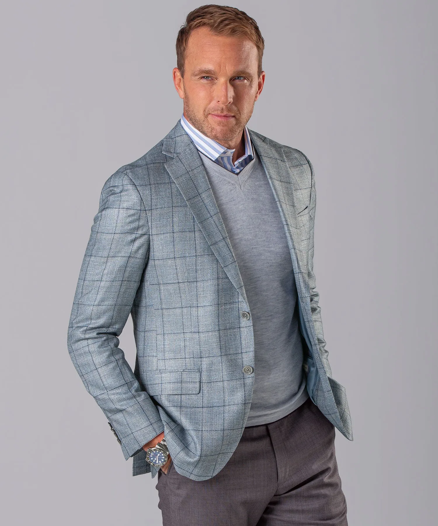 Windowpane Plaid Sport Coat