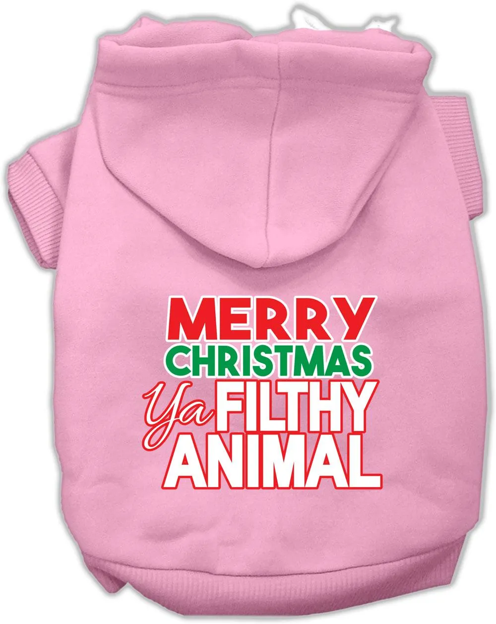 Ya Filthy Animal Screen Print Pet Hoodie Light Pink Xxxl (20)